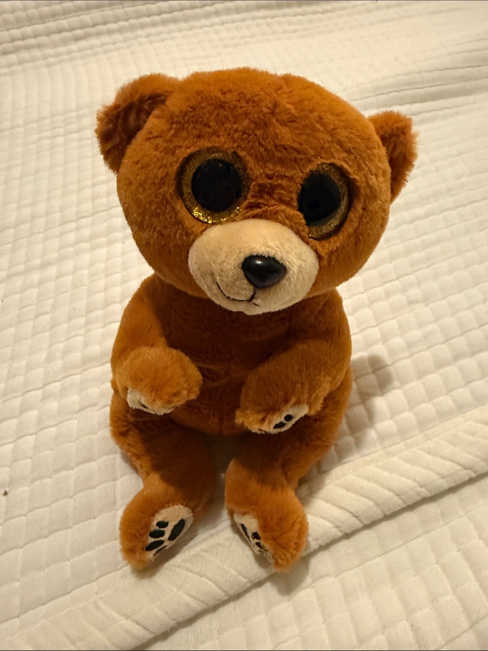 ty Plush Brown Teddy Bear Toy with Big Eyes - Kids Toys
